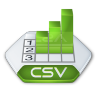 MS Excel CSV Icon 96x96 png